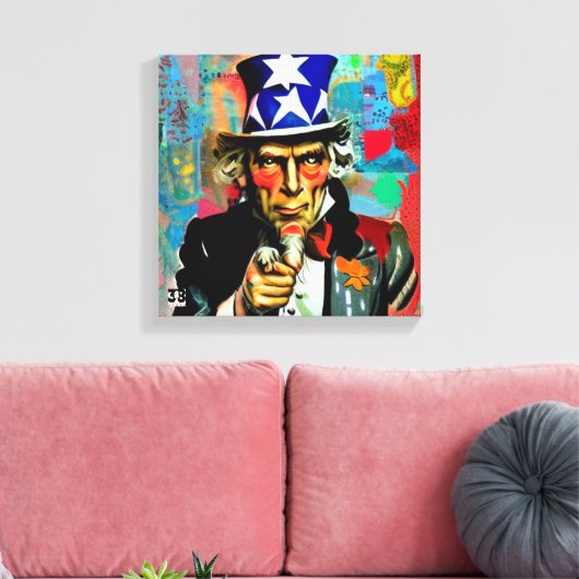 American Uncle Sam Leinwanddruck (Insitu (Wohnzimmer))
