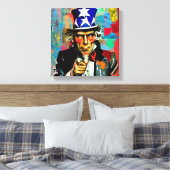 American Uncle Sam Leinwanddruck (Insitu (Schlafzimmer))