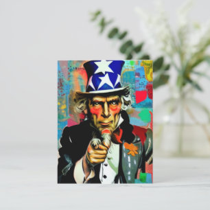 American Uncle Sam Mitteilungskarte