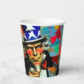 American Uncle Sam Pappbecher (Rückseite)