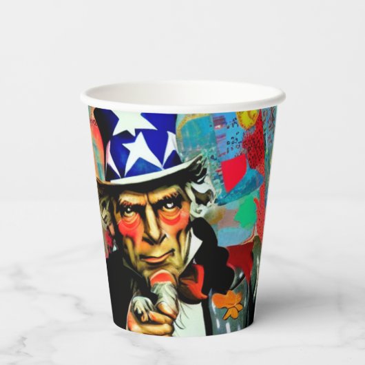 American Uncle Sam Pappbecher (Rückseite)