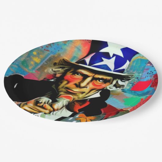 American Uncle Sam Pappteller (Schrägansicht)