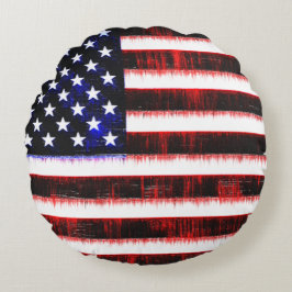 American United Staaten - USA Fahne, Nocken Rundes Kissen