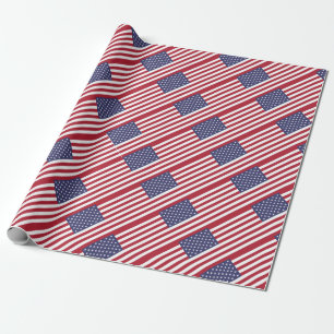 American United Staaten USA Flag Wrapping Paper Geschenkpapier