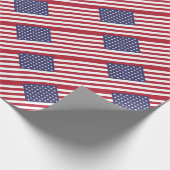 American United Staaten USA Flag Wrapping Paper Geschenkpapier (Ecke)