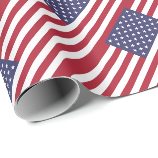 American United Staaten USA Flag Wrapping Paper Geschenkpapier (Rolleneckpunkt)