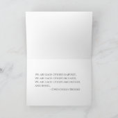 American Unity Card Karte (Innenseite)