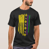 American US Flag Crawfish Funny Mardi Gras Carniva T-Shirt (Vorderseite)