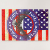 American US flag custom red white blue Puzzle (Horizontal)