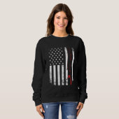 American US Flag Fishing Rod - Top-Position für Fi Sweatshirt (Vorne ganz)