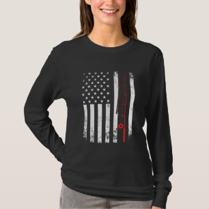 American US Flag Fishing Rod - Top-Position für Fi T-Shirt