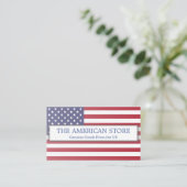 American/US Store - Flag Business Card Visitenkarte (Stehend Vorderseite)
