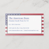 American/US Store - Flag Business Card Visitenkarte (Rückseite)
