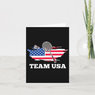 American US Team Shuttle Racket Badminton Player Karte