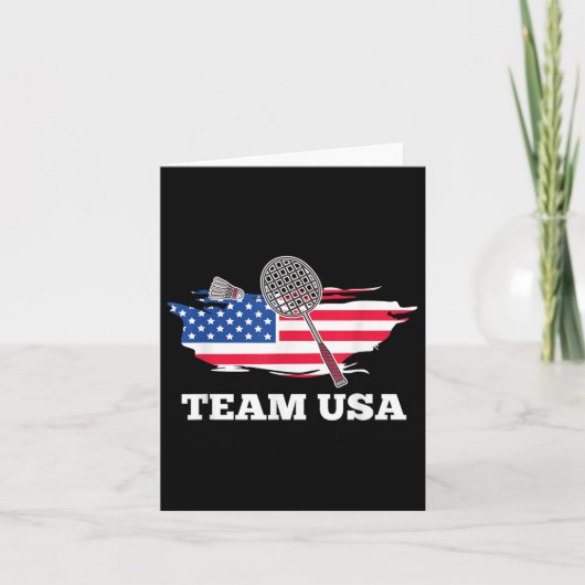 American US Team Shuttle Racket Badminton Player Karte (Vorderseite)