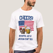 AMERICAN USA Cheers! Bierbraut T-Shirt (Vorderseite)