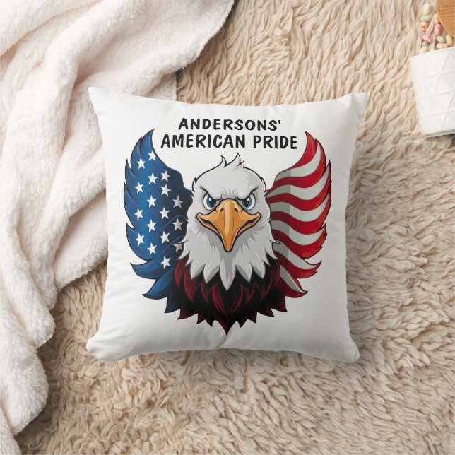 American USA Eagle Flag Personalisiert Kissen (Decke)