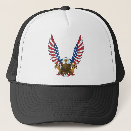 AMERICAN USA EAGLE FLAG TRUCKERKAPPE (Vorderseite)