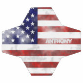 American USA Flag Grunge Retro personalisiert Fußball (Flach)