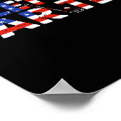 American Usa Flag Let's Par T-Shirt Party Golf Fun Poster (Ecke)