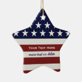 American USA Flag Patriotic 4. Juli Weihnachten Keramik Ornament (Rechts)
