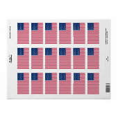 American USA Flag Pride Design-76353 Adressaufkleber (Vorne)