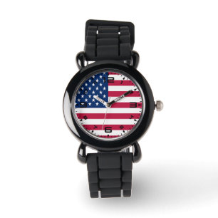 American USA Flag Pride Design-76353 Armbanduhr
