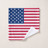 American USA Flag Pride Design-76353 Badhandtuch Set (Waschlappen)