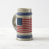 American USA Flag Pride Design-76353 Bierglas (Vorderseite Links)