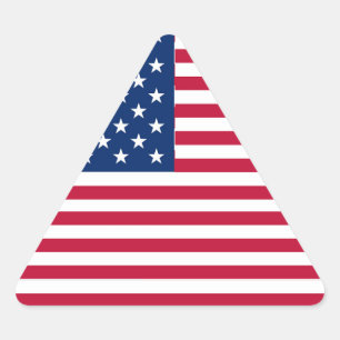 American USA Flag Pride Design-76353 Dreieckiger Aufkleber