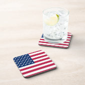 American USA Flag Pride Design-76353 Getränkeuntersetzer (Rechte Seite)