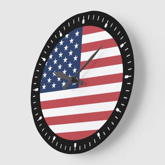 American USA Flag Pride Design-76353 Große Wanduhr (Winkel)