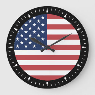American USA Flag Pride Design-76353 Große Wanduhr