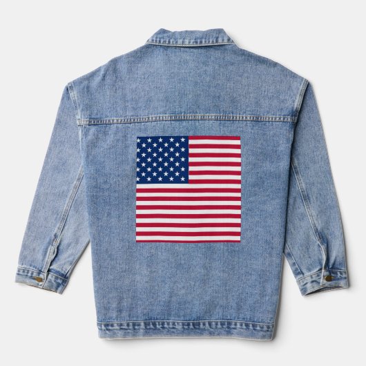 American USA Flag Pride Design-76353 Jeansjacke (Rückseite)