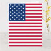 American USA Flag Pride Design-76353 Karte (Gelbe Blume)