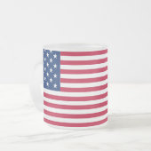 American USA Flag Pride Design-76353 Mattglastasse (Vorderseite Links)