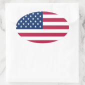 American USA Flag Pride Design-76353 Ovaler Aufkleber (Tasche)