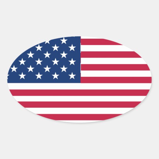 American USA Flag Pride Design-76353 Ovaler Aufkleber (Vorderseite)