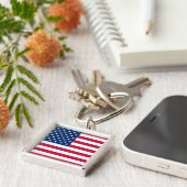 American USA Flag Pride Design-76353 Schlüsselanhänger (Seite)
