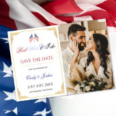 American USA Flag Save the Date Foto Einladung