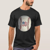 American USA Flag With Retro 99 Baseball Number 99 T-Shirt (Vorderseite)