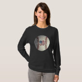 American USA Flag With Retro 99 Baseball Number 99 T-Shirt (Vorne ganz)