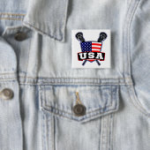 American USA Lacrosse Button (Beispiel)