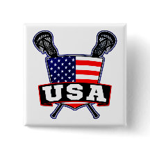 American USA Lacrosse Button