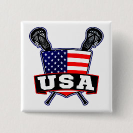 American USA Lacrosse Button