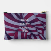 American USA Map on Red White Stripes Zubehörtasche (Rückseite)