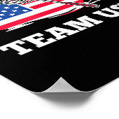 American Usa Team Shuttle Racket Badminton Player  Poster (Ecke)