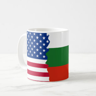 American/USA und bulgarische Flagge Kaffeetasse