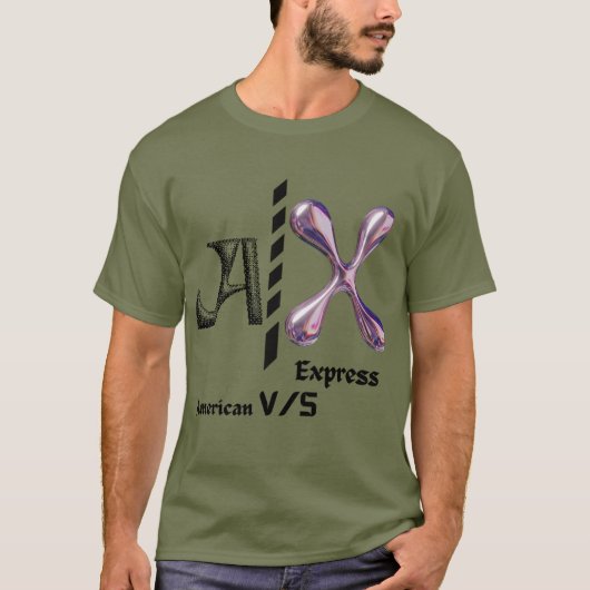 American v/s Express Bold Statement-Trendy-Grafik T-Shirt (Vorderseite)