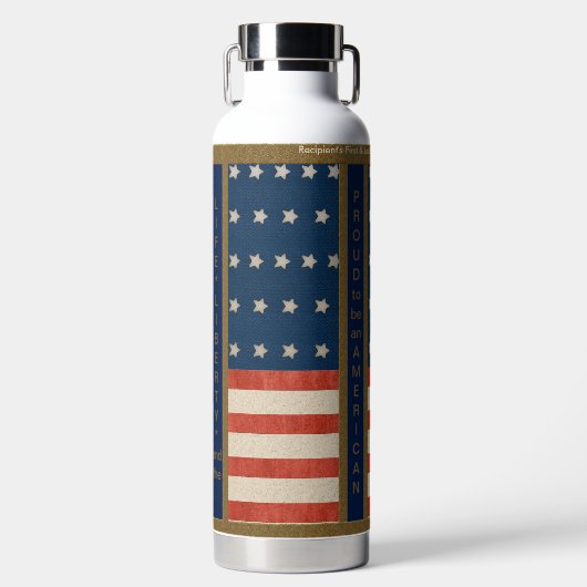 American Values, Pride und Flag USA - Personalisie Trinkflasche (Vorderseite)